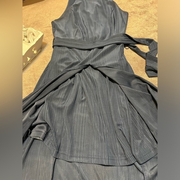 Black Swan Navy Blue High-Low Midi Dress - Size Small - Picture 2 of 7